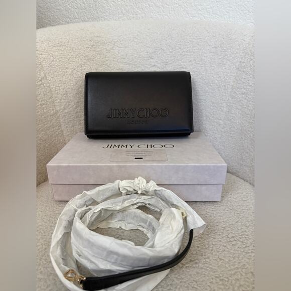 Jimmy Choo Black JC avenue Leather Crossbody bag - Picture 2 of 5